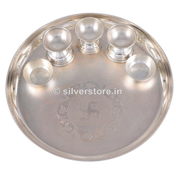 Silver Puja Thali Pooja Item