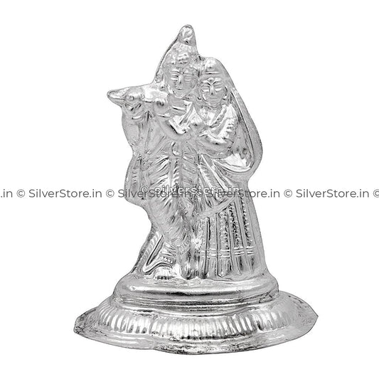 Silver Radha Krishna Idol