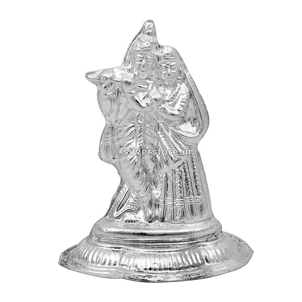 Silver Radha Krishna Idol