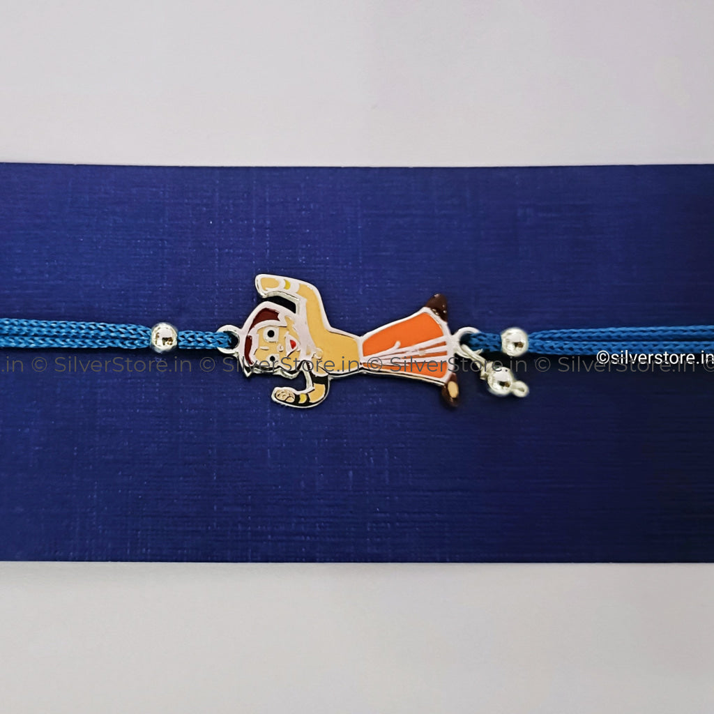 Silver Rakhi For Brother - Chotabhim Pattern-R11