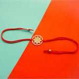 Silver Rakhi For Brother - Ganesh Pattern R7