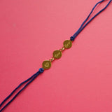 Silver Rakhi For Brother-Love You Bro Pattern-R9