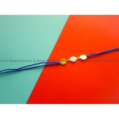 Silver Rakhi For Brother-Love You Bro Pattern-R9