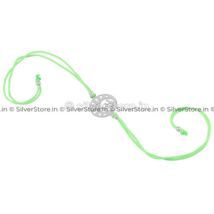 Silver Rakhi For Brother-Om Pattern-R15