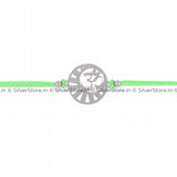Silver Rakhi For Brother-Om Pattern-R15