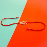 Silver Rakhi For Brother - Swastik Pattern R3