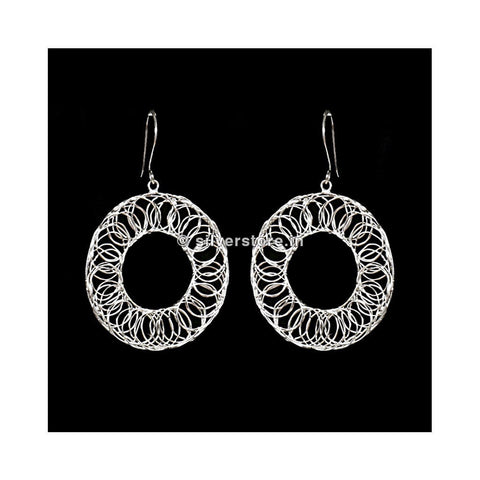 Silver Round Earing