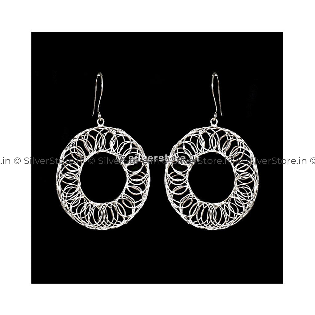 Silver Round Earing