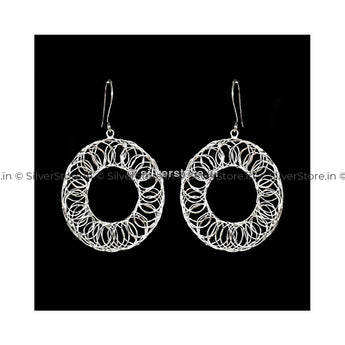 Silver Round Earing