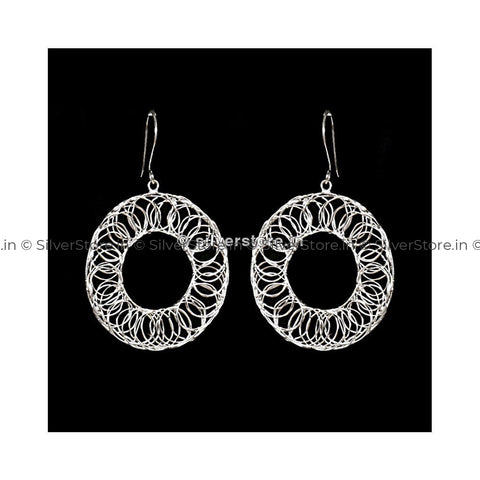 Silver Round Earing