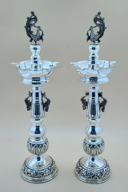 Silver Samay Diya - 925 16 Inches
