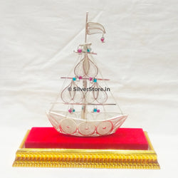 Silver Ship - Souvenir 100 Grams 6.5 Height
