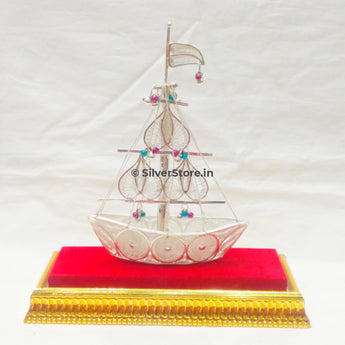 Silver Ship - Souvenir 100 Grams 6.5 Height