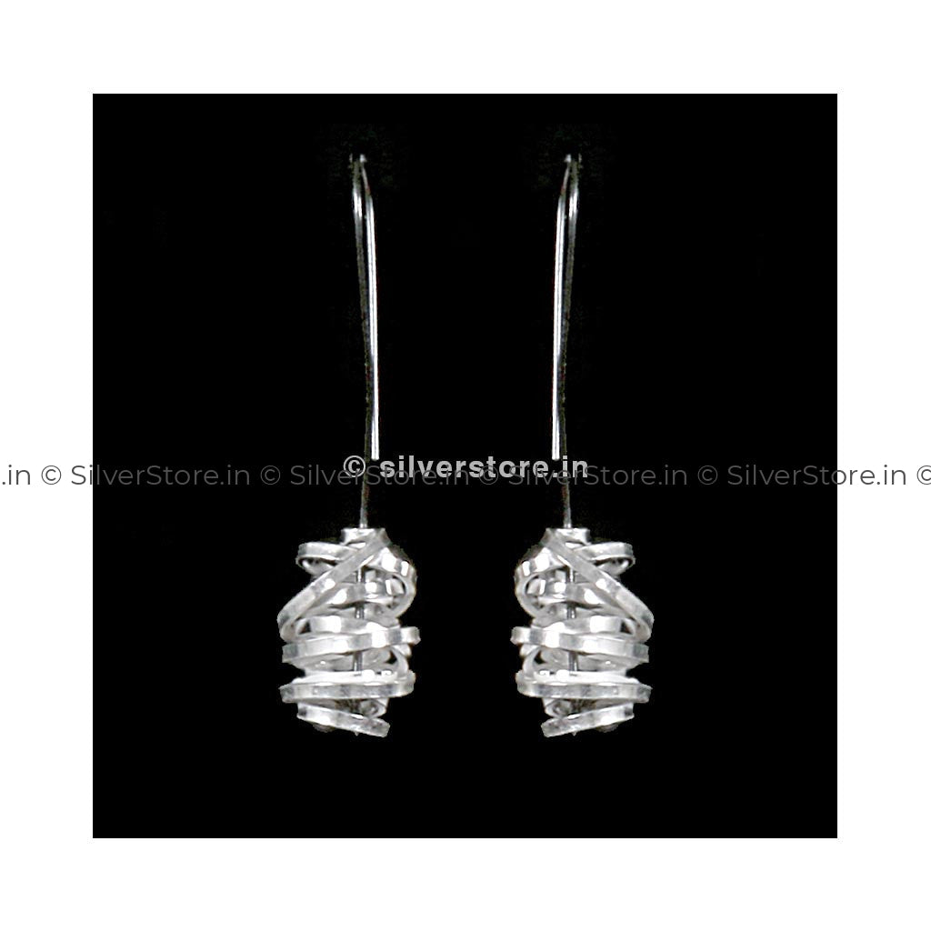 Silver Spiral Hoop Earring Earing