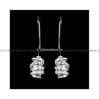 Silver Spiral Hoop Earring Earing