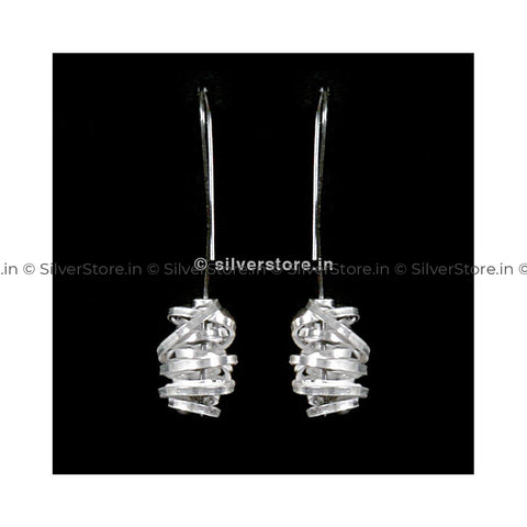 Silver Spiral Hoop Earring Earing