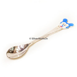 Silver Spoon For Baby - 925 Silver Blue Mickey Baby Gifts