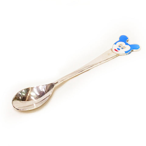 Silver Spoon For Baby - 925 Silver Blue Mickey Baby Gifts