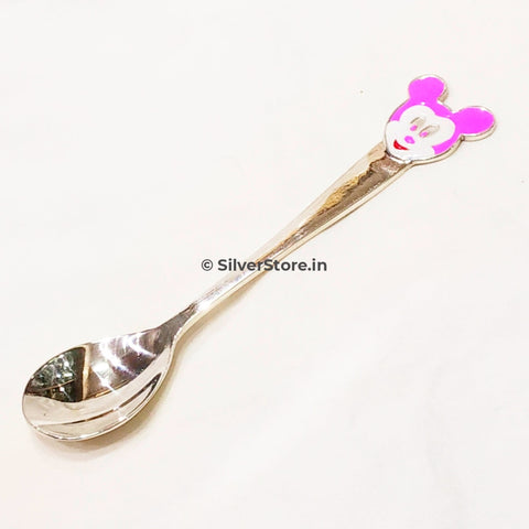 Silver Spoon For Baby - Pink Mickey Baby Gifts