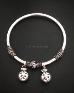 Silver Star Ball Charm Bracelet