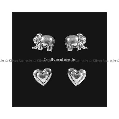 Silver Stud Earing