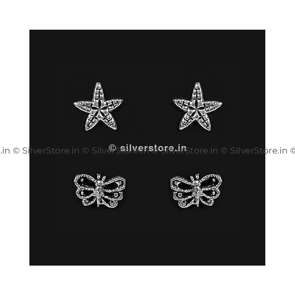 Silver Stud Earing