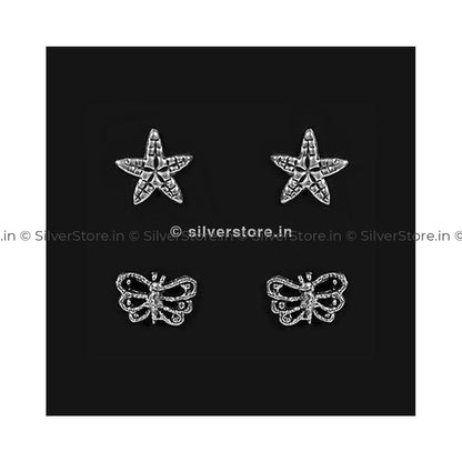 Silver Stud Earing