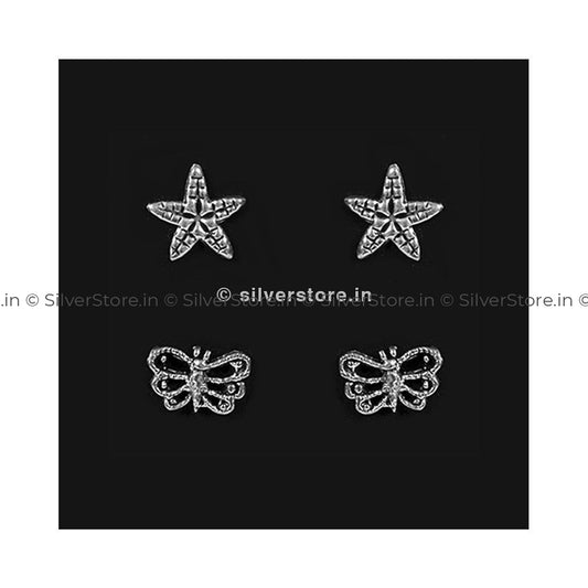 Silver Stud Earing
