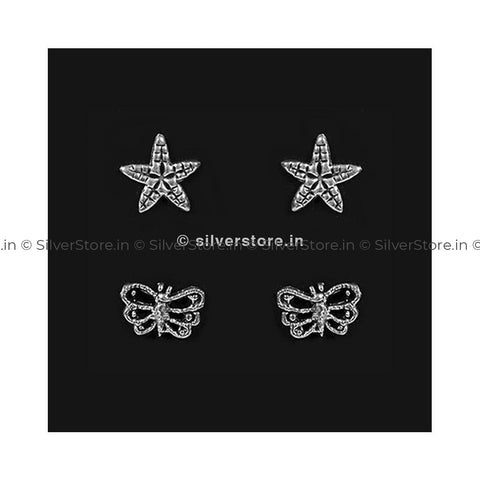 Silver Stud Earing
