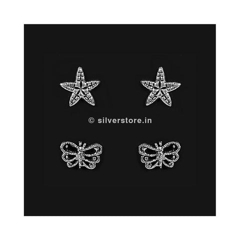 Silver Stud Earing