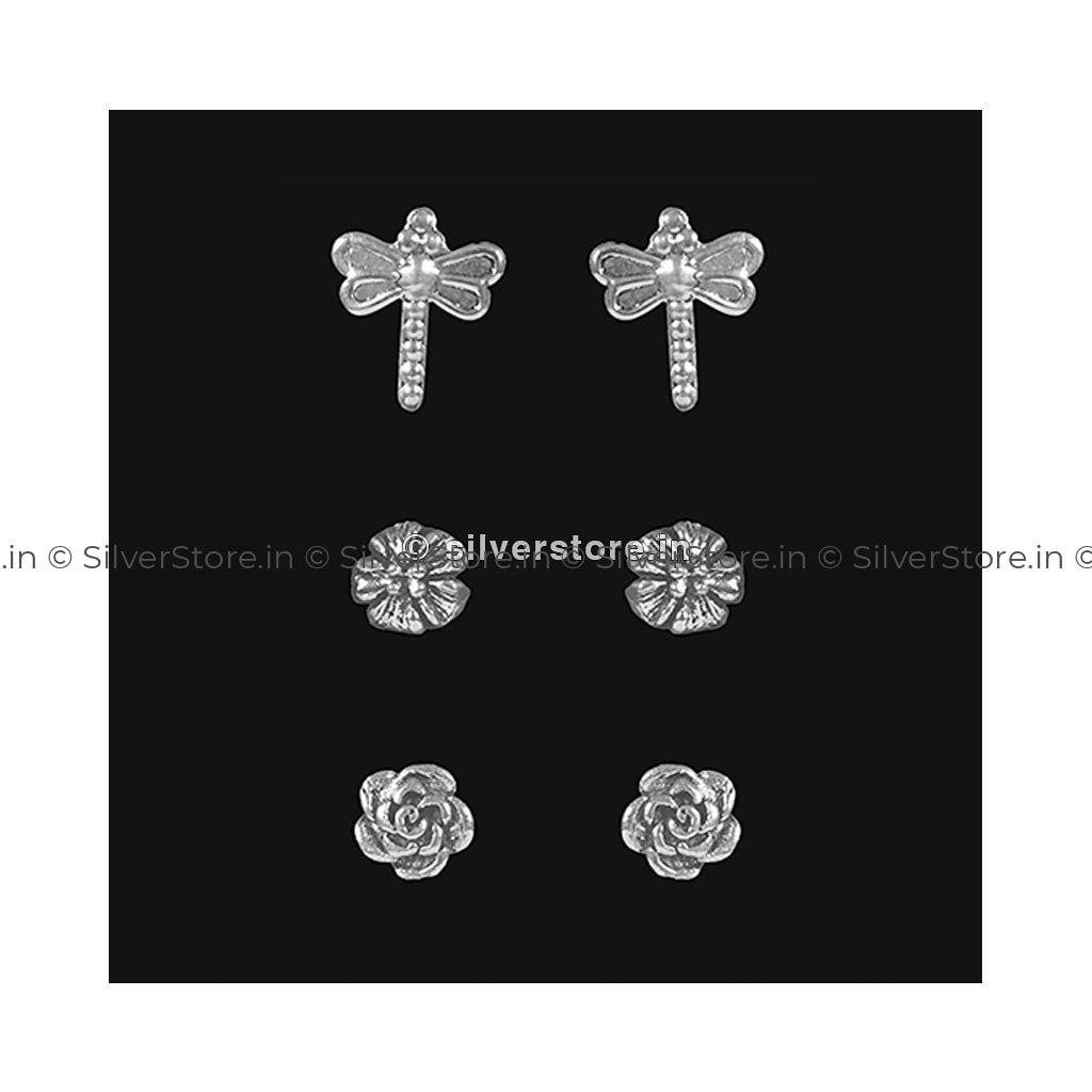 Silver Stud Earing