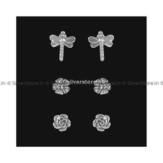 Silver Stud Earing