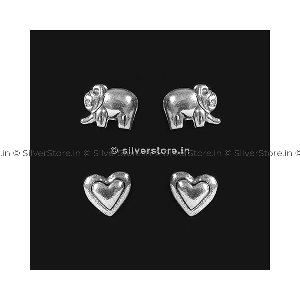 Silver Studs Earing