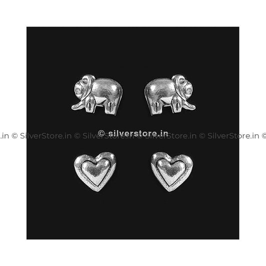 Silver Studs Earing