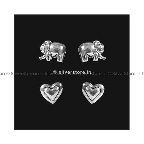 Silver Studs Earing