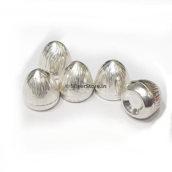 Silver Supari - Nuts Pack Of 5 Pooja Item