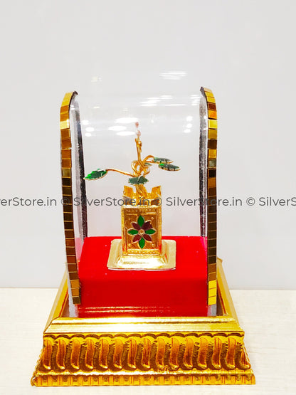 Silver Tulsi With Pure Gold Polish