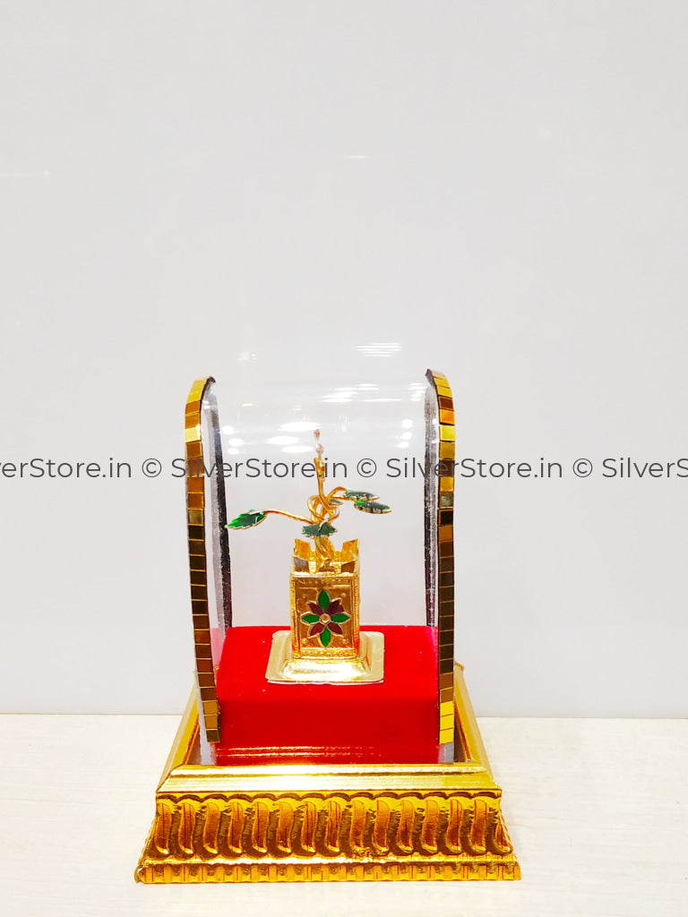 Silver Tulsi With Pure Gold Polish