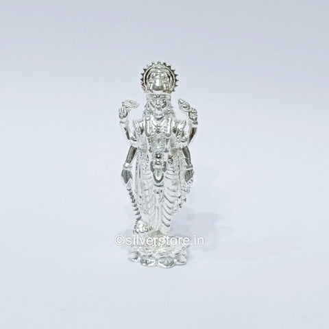 Silver Vishnu / Satyanarayan Idol - Small Size 925 Bis Hallmark