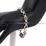 Silver Womens Bracelets With Moonstones Bracelet