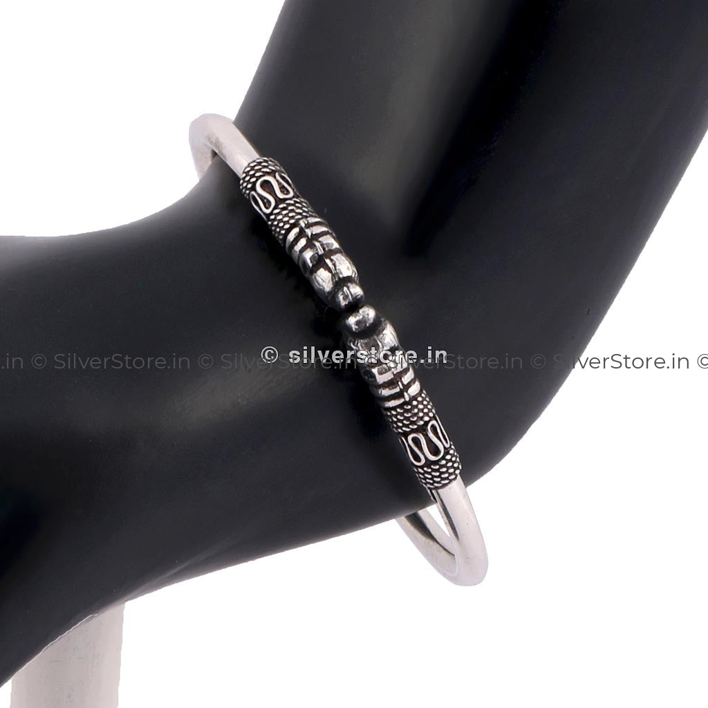 Silver Womens Openable Bangle Bracelets