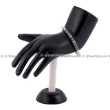 Silver Womens Openable Bangle Bracelets