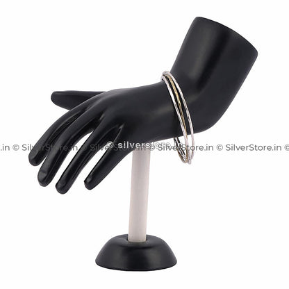 Silver Womens Trendy Bangles - Jumbled Design Bracelets