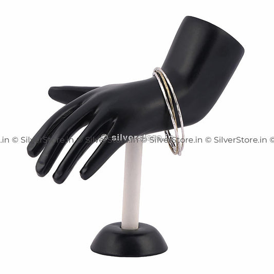 Silver Womens Trendy Bangles - Jumbled Design Bracelets