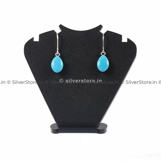 Turquoise Bead Silver Earings Earing