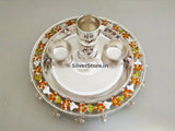 925 Bis Hallmarked - Swastika Pattern Pooja Thali 6 Diameter Size.